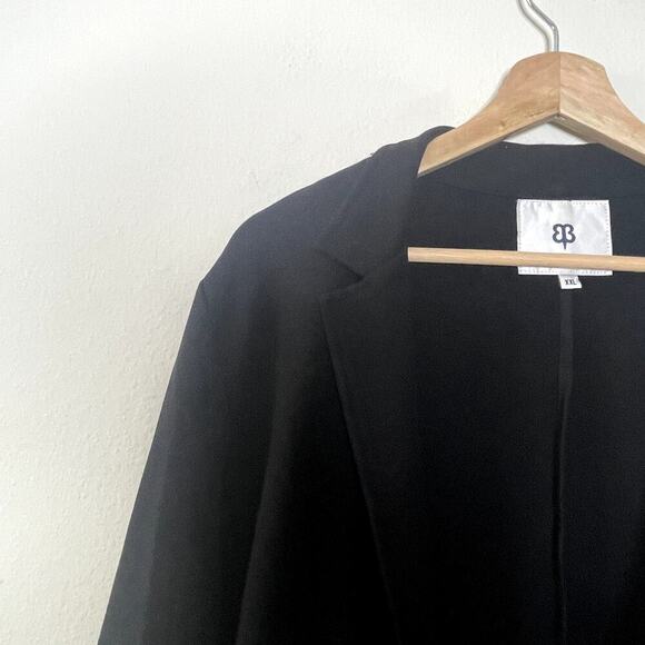 Betabrand Classic Black Ponte Knit Single Button Blazer Size XXL - Picture 6 of 8